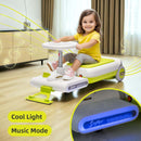 12V Electric Kids Ride-On Go Kart with Battery, Music, and Cleaning Mop Toy Magic Cars 4