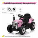 12V Battery-Powered Kids Electric Ride-On Tractor Toy with Trailer and LED Lights Magic Cars 6