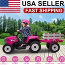 12V Kids Electric Ride-On Tractor with Remote Control and Rechargeable Battery, Includes Trailer Magic Cars 0