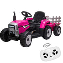 12V Kids Electric Ride-On Tractor with Remote Control and Rechargeable Battery, Includes Trailer Magic Cars 10