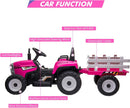 12V Electric Kids Ride-On Tractor with Trailer, Remote Control and LED Headlights Magic Cars 11