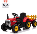 12V Electric Kids Ride-On Tractor with Trailer, Remote Control and LED Headlights Magic Cars 3