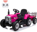 12V Electric Kids Ride-On Tractor with Trailer, Remote Control and LED Headlights Magic Cars Variant 0
