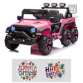 12V Electric Kids Ride-On Truck with Remote Control, DIY Stickers, and 6 Wheels Magic Cars Variant 0