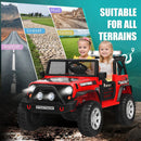 12V Electric Kids Ride-On Jeep Toy Truck with Remote Control and MP3 – Red Magic Cars 1