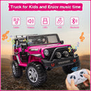 12V Electric 2-Seater Kids Ride-On Truck Jeep with Remote Control Magic Cars 0