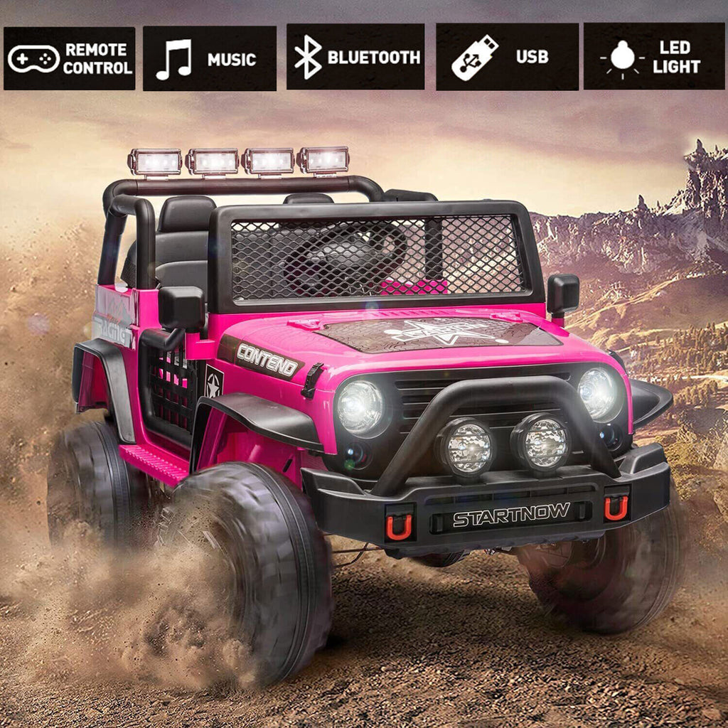 Remote Car Rideon 12V Kids Ride On Car Electric Vehicle Truck 2 Seats Off-Road Jeep ...