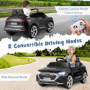 12V Licensed Audi SQ8 Black Ride-On Car for Kids with Remote Control and Three Speed Settings Magic Cars 1