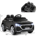 12V Licensed Audi SQ8 Black Ride-On Car for Kids with Remote Control and Three Speed Settings Magic Cars 3