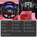 12V Kids Ride-On Volkswagen Beetle Car with Remote Control and Music Pink Magic Cars 5