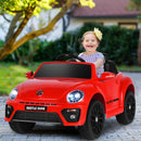12V Licensed Volkswagen Beetle Ride-On Car for Kids with Remote Control and Music, Red Magic Cars 3