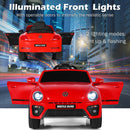 12V Licensed Volkswagen Beetle Ride-On Car for Kids with Remote Control and Music, Red Magic Cars 4