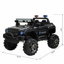 12V Kids Ride-On Police Truck with Remote Control, LED Lights, and MP3 – Black Magic Cars 1