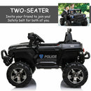 12V Kids Ride-On Police Truck with Remote Control, LED Lights, and MP3 – Black Magic Cars 3