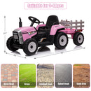 12V Electric Battery-Powered Kids Ride-On Tractor with Trailer and Remote Control Magic Cars 4