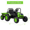 12V Kids Ride-On Tractor with Trailer, Remote Control, Rear Wheels, and Suspension Magic Cars 2