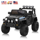 12V Kids 2-Seater Electric Ride-On Truck with Remote Control and Lights, Black Magic Cars 0