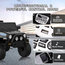12V Kids 2-Seater Electric Ride-On Truck with Remote Control and Lights, Black Magic Cars 2