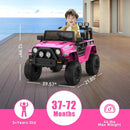 12V Kids 2-Seater Electric Ride-On Truck with Remote Control and LED Lights Rose Magic Cars 1