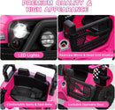 12V Kids 2-Seater Electric Ride-On Truck with Remote Control and LED Lights Rose Magic Cars 2