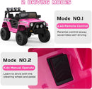 12V Kids 2-Seater Electric Ride-On Truck with Remote Control and LED Lights Rose Magic Cars 3