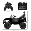 12V Electric Ride-On Kids Truck with Remote Control Battery Powered Car Black Magic Cars 1