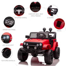 12V Electric Kids Ride-On Truck with Remote Control, Red Battery-Powered Toy Car Magic Cars 7