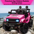 12V Kids Electric Ride-On Truck with LED Lights and 3 Speed Settings Pink Magic Cars 6