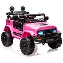 12V Kids Electric Ride-On Truck with LED Lights and 3 Speed Settings Pink Magic Cars 7