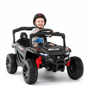 12V Black Electric UTV Ride-On Car for Kids with LED Lights, Music, and Horn Magic Cars 1