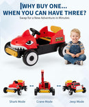 12V Children’s Ride-On Car with Parental Remote and 3 Swapable Front Designs and LED Lighting Magic Cars 6
