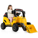 12V Kids Ride-On Construction Tractor with Horn, Music, and LED Tail Lights - Yellow Magic Cars 0