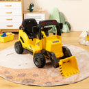12V Kids Ride-On Construction Tractor with Horn, Music, and LED Tail Lights - Yellow Magic Cars 3