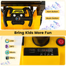12V Kids Ride-On Construction Tractor with Horn, Music, and LED Tail Lights - Yellow Magic Cars 6