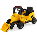 12V Kids Ride-On Construction Tractor with Horn, Music, and LED Tail Lights - Yellow Magic Cars 9