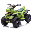 12V Electric Dinosaur ATV for Kids with Bluetooth Music and Lights - Green Magic Cars 13