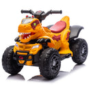 12V Electric Dinosaur Quad ATV for Kids with Bluetooth Music and Lights - Yellow Magic Cars 10