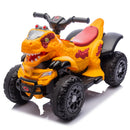 12V Electric Dinosaur Quad ATV for Kids with Bluetooth Music and Lights - Yellow Magic Cars 14