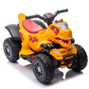 12V Electric Dinosaur Quad ATV for Kids with Bluetooth Music and Lights - Yellow Magic Cars 15