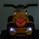 12V Electric Dinosaur Quad ATV for Kids with Bluetooth Music and Lights - Yellow Magic Cars 7