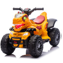 12V Electric Dinosaur Quad ATV for Kids with Bluetooth Music and Lights - Yellow Magic Cars 9