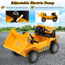 12V Kids Electric Ride-On Dump Truck with Remote Control and Adjustable Dump Bed Magic Cars 10