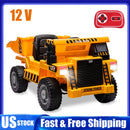 12V Kids Ride-On RC Construction Dump Truck with Electric Battery and Bucket Magic Cars 0