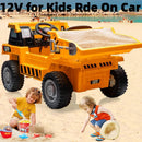 12V Kids Ride-On Electric Dump Truck with Remote Control, Shovel, MP3, and USB Player Magic Cars Variant 0