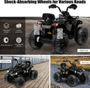 12V Kids Electric Ride-On ATV 4-Wheeler Quad Toy Car with 2 Speeds, Headlights, and MP3 Player Magic Cars 4