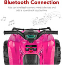 12V Kids Electric Ride-On 4 Wheeler ATV Quad Car Toy with Bluetooth Audio, 2.4 MPH Magic Cars 2