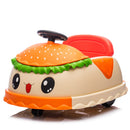 12V Kids Electric Ride-On Bumper Car with Parent Remote Control Realistic Hamburger Design Magic Cars 4