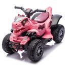 12V Electric Dinosaur ATV for Kids with Bluetooth, Music, and Lights in Rose Pink Magic Cars 17