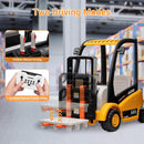 12V Kids Electric Ride-On Forklift Car with Liftable Fork and Remote Control Yellow Magic Cars 1