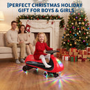 12V Electric Wiggle Car for Kids Aged 3-8 with LED Lights and Bluetooth Music Magic Cars 6